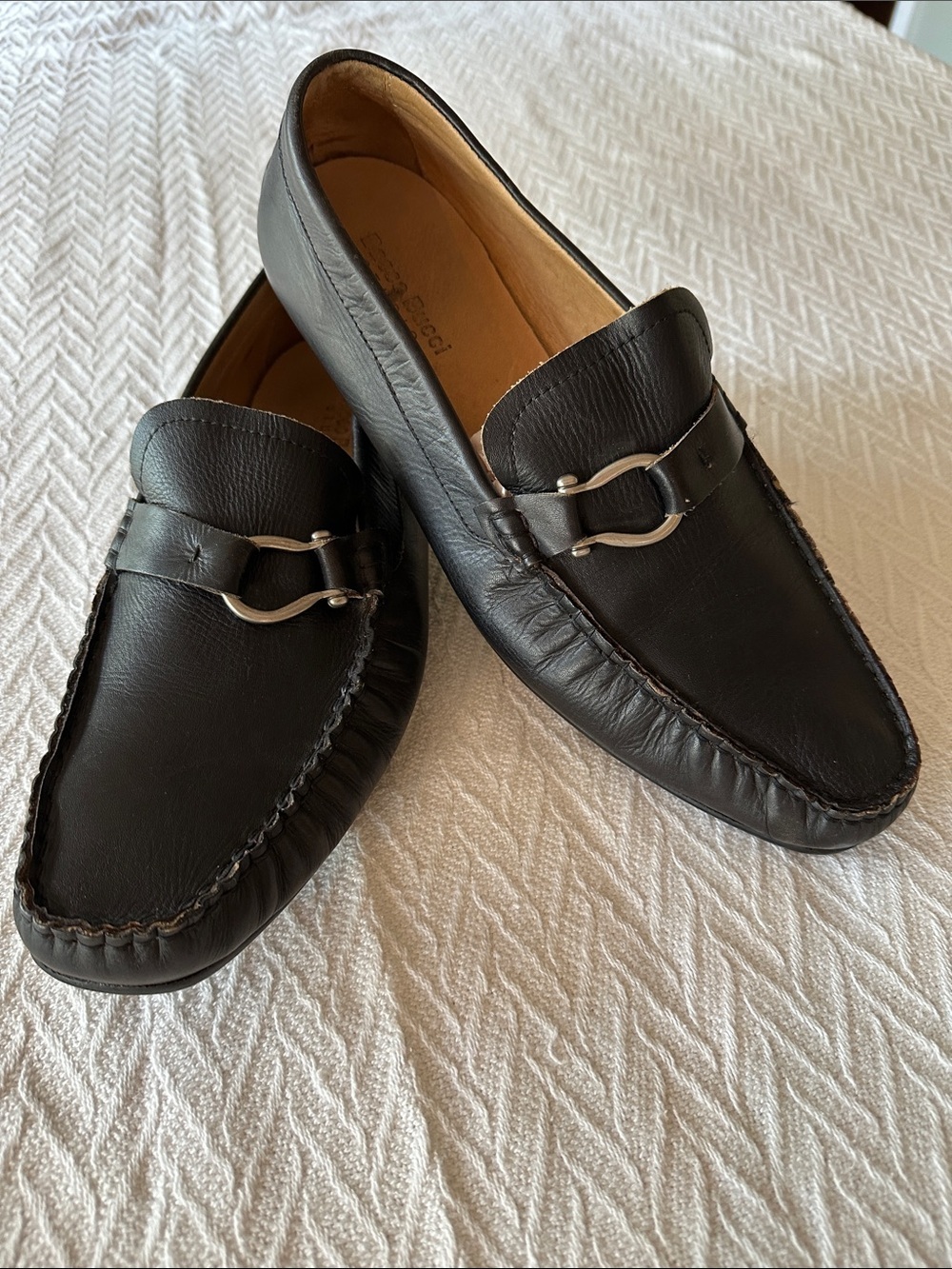 Black Leather Bit Loafers for Men - Classic Slip-On Dress Loafers